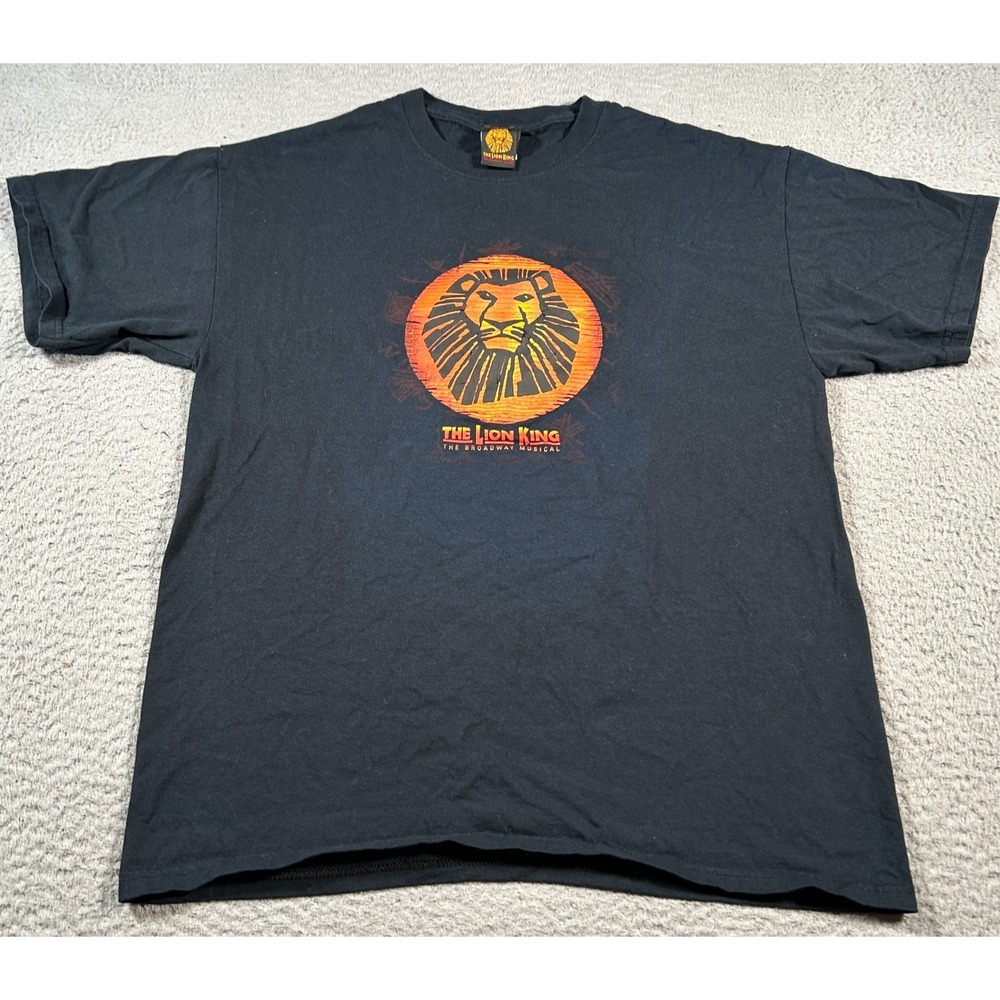 Vnitage Disney The Lion King Shirt Mens Large Black Graphic Broadway Musical Tee